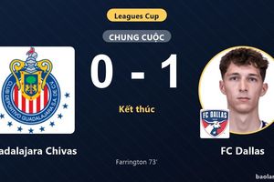 Farrington tỏa sáng, FC Dallas đánh bại Guadalajara Chivas tại vòng bảng Leagues Cup