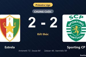 Thống kê trận đấu Estrela 2-2 Sporting CP: Màn rượt đuổi tỷ số mãn nhãn