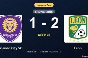 Thống kê trận đấu Orlando City SC 1-2 Leon: Leon ngược dòng ngoạn mục