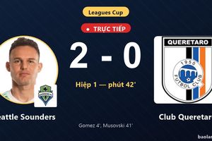 TRỰC TIẾPTrực tiếp Seattle Sounders vs Club Queretaro: Hết hiệp 1, Seattle Sounders dẫn 2-0