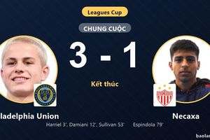 Thắng thuyết phục Necaxa 3-1, Philadelphia Union áp đảo đại diện Liga MX tại Leagues Cup