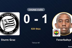 Talisca tỏa sáng, Fenerbahçe khuất phục Sturm Graz ngay trên sân Merkur Arena