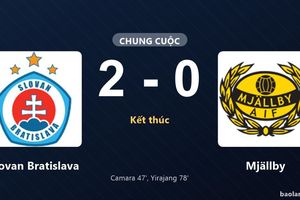 Thống kê trận đấu Slovan Bratislava 2-0 Mjällby: Alasana Yirajang tỏa sáng, Slovan Bratislava giành trọn 3 điểm