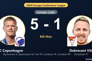 Vùi dập Debreceni VSC 5-1 tại Parken, FC Copenhagen thể hiện sức mạnh áp đảo