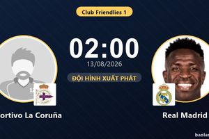 TRỰC TIẾPTrực tiếp Deportivo La Coruña vs Real Madrid: Đội hình xuất phát