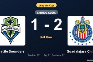 Thống kê trận đấu Seattle Sounders 1-2 Guadalajara Chivas: Guadalajara Chivas ngược dòng ngoạn mục