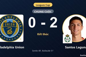 Thắng thuyết phục 2-0, Santos Laguna khiến Philadelphia Union trắng tay trên sân nhà