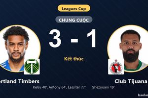 Bị Club Tijuana dẫn trước, Portland Timbers ngược dòng thắng 3-1 tại Leagues Cup