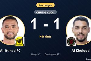 Al-Ittihad FC chia điểm cùng Al Kholood trong trận mở màn Pro League