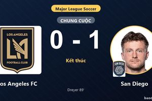 Thua San Diego 0-1, Los Angeles FC vẫn chính thức giành vé vào vòng 1/16