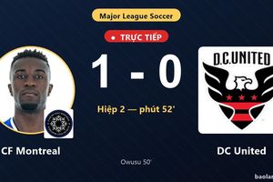 TRỰC TIẾPTrực tiếp CF Montreal vs DC United: CF Montreal mở tỷ số