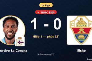 TRỰC TIẾPTrực tiếp Deportivo La Coruna vs Elche: Deportivo La Coruna mở tỷ số
