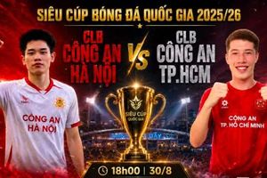 Công an Hà Nội FC tranh siêu cúp với Công an TP.HCM trên sân Hàng Đẫy
