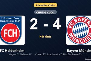 Thống kê trận đấu 1. FC Heidenheim 2-4 Bayern München: Bayern München ngược dòng ngoạn mục