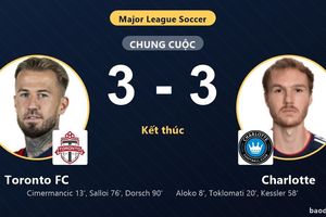 Toronto FC cầm hòa Charlotte 3-3: Đội khách vào vòng 1/16, chủ nhà chờ hy vọng