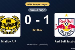 Hạ Mjallby AIF 1-0, Red Bull Salzburg đi tiếp, tiễn đối thủ rời Europa League