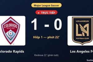 TRỰC TIẾPTrực tiếp Colorado Rapids vs Los Angeles FC: Hiệp 2 bắt đầu, Colorado Rapids dẫn 1-0