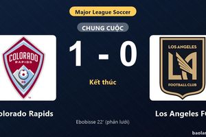 Thống kê trận đấu Colorado Rapids 1-0 Los Angeles FC: Colorado Rapids giành chiến thắng chung cuộc