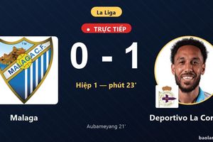 TRỰC TIẾPTrực tiếp Malaga vs Deportivo La Coruna: Deportivo La Coruna mở tỷ số
