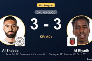 Màn rượt đuổi sáu bàn nghẹt thở, Al Shabab và Al Riyadh cùng chôn chân nhóm cuối