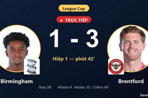 TRỰC TIẾPTrực tiếp Birmingham vs Brentford: Hiệp 2 bắt đầu, Brentford dẫn 3-1