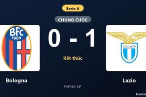 Thống kê trận đấu Bologna 0-1 Lazio: D. Frattesi tỏa sáng, Lazio giành trọn 3 điểm
