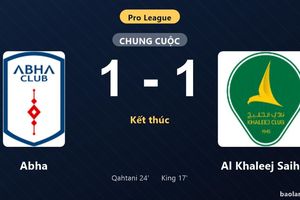 Thống kê trận đấu Abha 1-1 Al Khaleej Saihat: Hai đội chia điểm