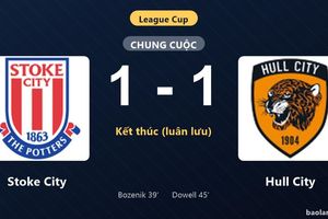 Thống kê trận đấu Stoke City 1-1 (pen 4-5) Hull City: Hull City thắng luân lưu nghẹt thở, giành chiến thắng, đi tiếp