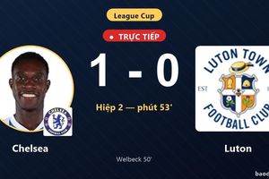 TRỰC TIẾPTrực tiếp Chelsea vs Luton: Chelsea mở tỷ số