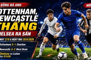 Lịch thi đấu Cúp Liên đoàn Anh hôm nay 27/8 và ngày mai 28/8/2026: Tottenham, Newcastle thắng, Chelsea ra sân
