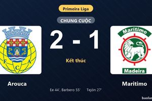 Thống kê trận đấu Arouca 2-1 Maritimo: Arouca ngược dòng ngoạn mục