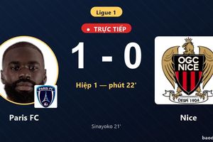 TRỰC TIẾPTrực tiếp Paris FC vs Nice: Paris FC mở tỷ số