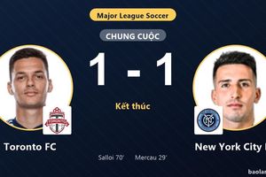 Hòa New York City FC 1-1, Toronto FC cùng đối thủ giành vé vào vòng 1/16