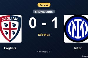 Thống kê trận đấu Cagliari 0-1 Inter: H. Calhanoglu tỏa sáng, Inter giành trọn 3 điểm