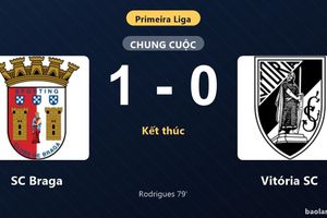 Thống kê trận đấu SC Braga 1-0 Vitória SC: D. Rodrigues tỏa sáng, SC Braga giành trọn 3 điểm