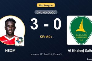 NEOM thắng áp đảo 3-0, đẩy Al Khaleej Saihat lún sâu ở nhóm dưới Pro League