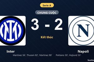 Thống kê trận đấu Inter 3-2 Napoli: Inter ngược dòng ngoạn mục