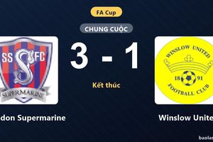Hạ Winslow United 3-1, Swindon Supermarine ca khúc khải hoàn ở trận đá lại FA Cup