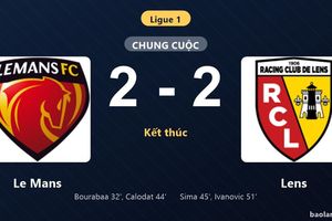 Thống kê trận đấu Le Mans 2-2 Lens: Màn rượt đuổi tỷ số mãn nhãn