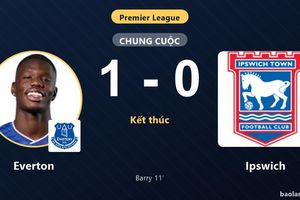 Hạ Ipswich, Everton vươn lên nửa trên bảng xếp hạng Premier League