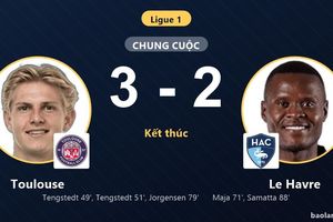 Hạ Le Havre trong màn rượt đuổi kịch tính, Toulouse vẫn chôn chân ở nhóm cuối