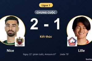 Hạ Lille 2-1, Nice tìm lại niềm vui còn đối thủ lỡ đà bứt phá ở tốp đầu
