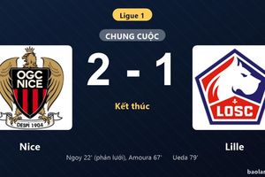 Thống kê trận đấu Nice 2-1 Lille: Mohamed Amoura tỏa sáng, Nice giành trọn 3 điểm