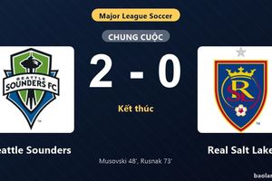 Thống kê trận đấu Seattle Sounders 2-0 Real Salt Lake: A. Rusnak tỏa sáng, Seattle Sounders giành trọn 3 điểm