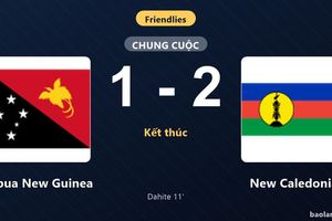 Thống kê trận đấu Papua New Guinea 1-2 New Caledonia: New Caledonia giành chiến thắng chung cuộc