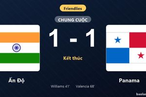 Thống kê trận đấu Ấn Độ 1-1 Panama: Hai đội chia điểm