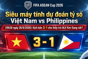 Siêu máy tính dự đoán tỷ số Việt Nam vs Philippines: Kịch bản 3-1 cho thầy trò HLV Kim Sang-sik?