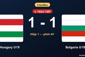 TRỰC TIẾPTrực tiếp Hungary U19 vs Bulgaria U19: Hết hiệp 1, hòa 1-1