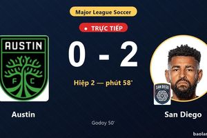 TRỰC TIẾPTrực tiếp Austin vs San Diego: San Diego nhân đôi cách biệt