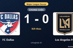 Thống kê trận đấu FC Dallas 1-0 Los Angeles FC: Osaze Urhoghide tỏa sáng, FC Dallas giành trọn 3 điểm